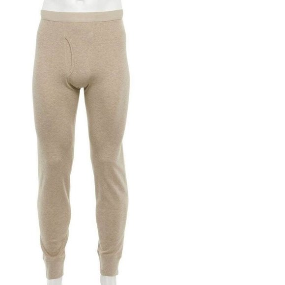 Mens Thermal Underwear Brown 4XB Big Croft & Barrow Elastic Waist Fly Winter - Picture 1 of 5